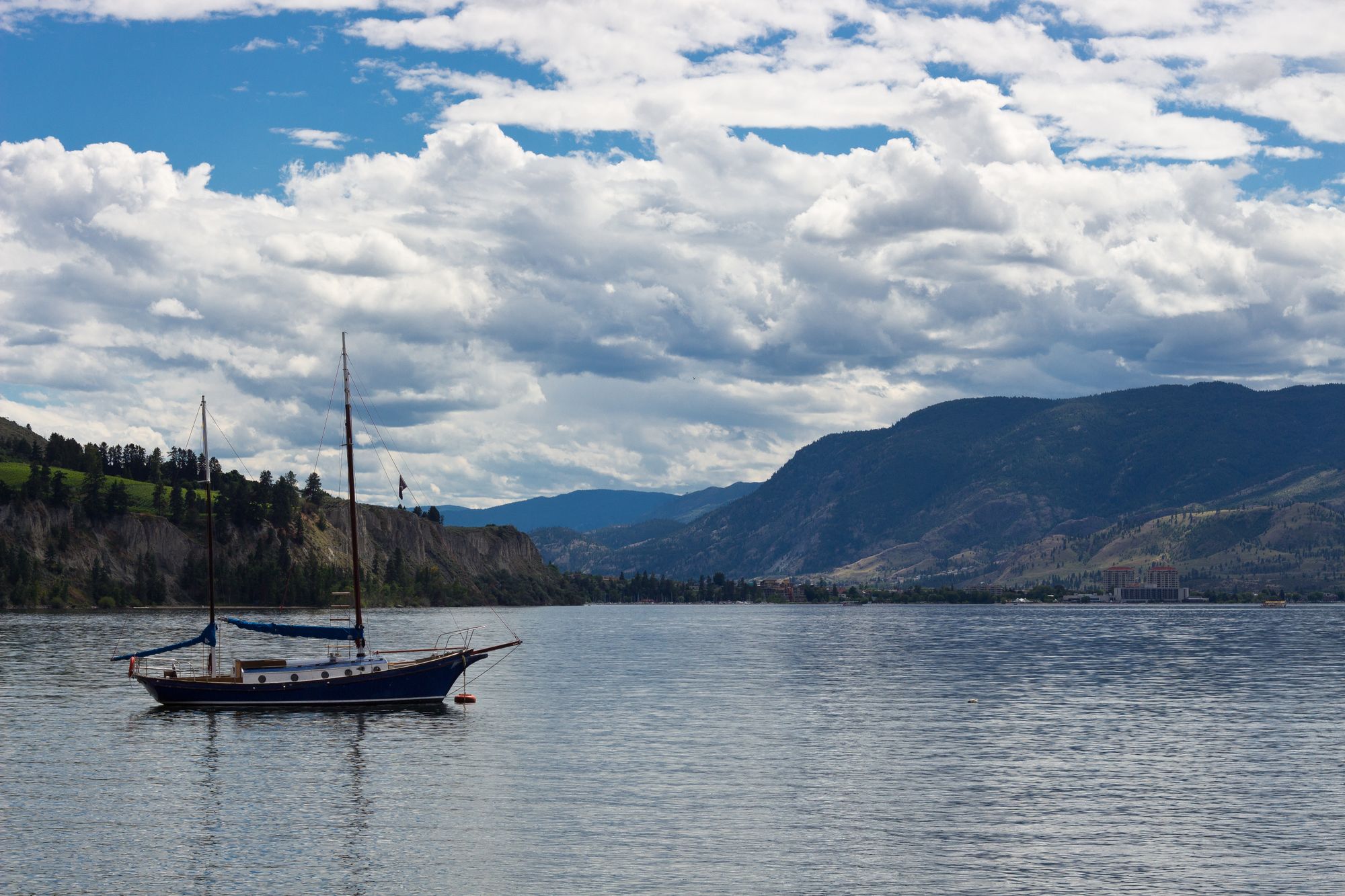Okanagan Lake and the hills of British Columbia